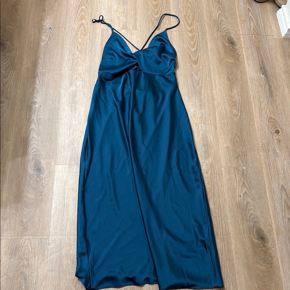 Endless Blu Teal Spaghetti Strap Dress